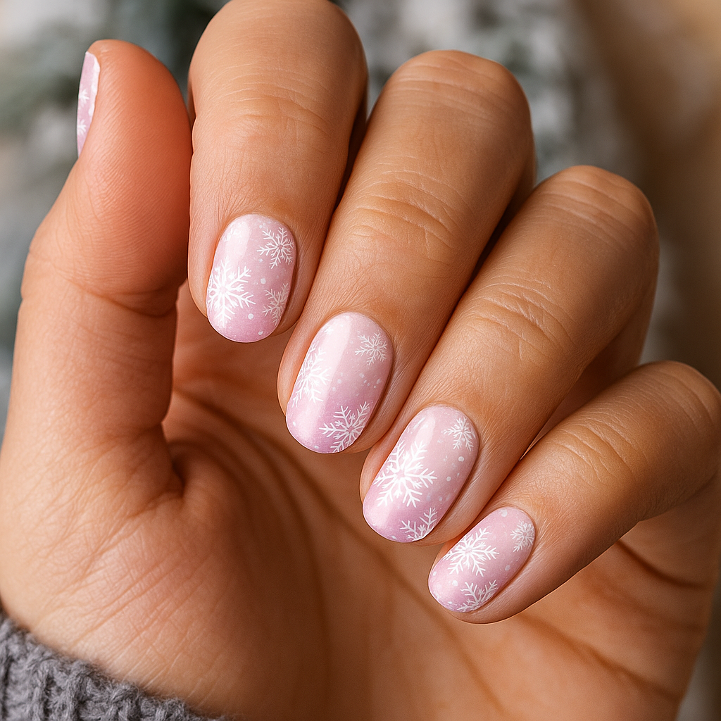 Pink Frost  - gel stickers