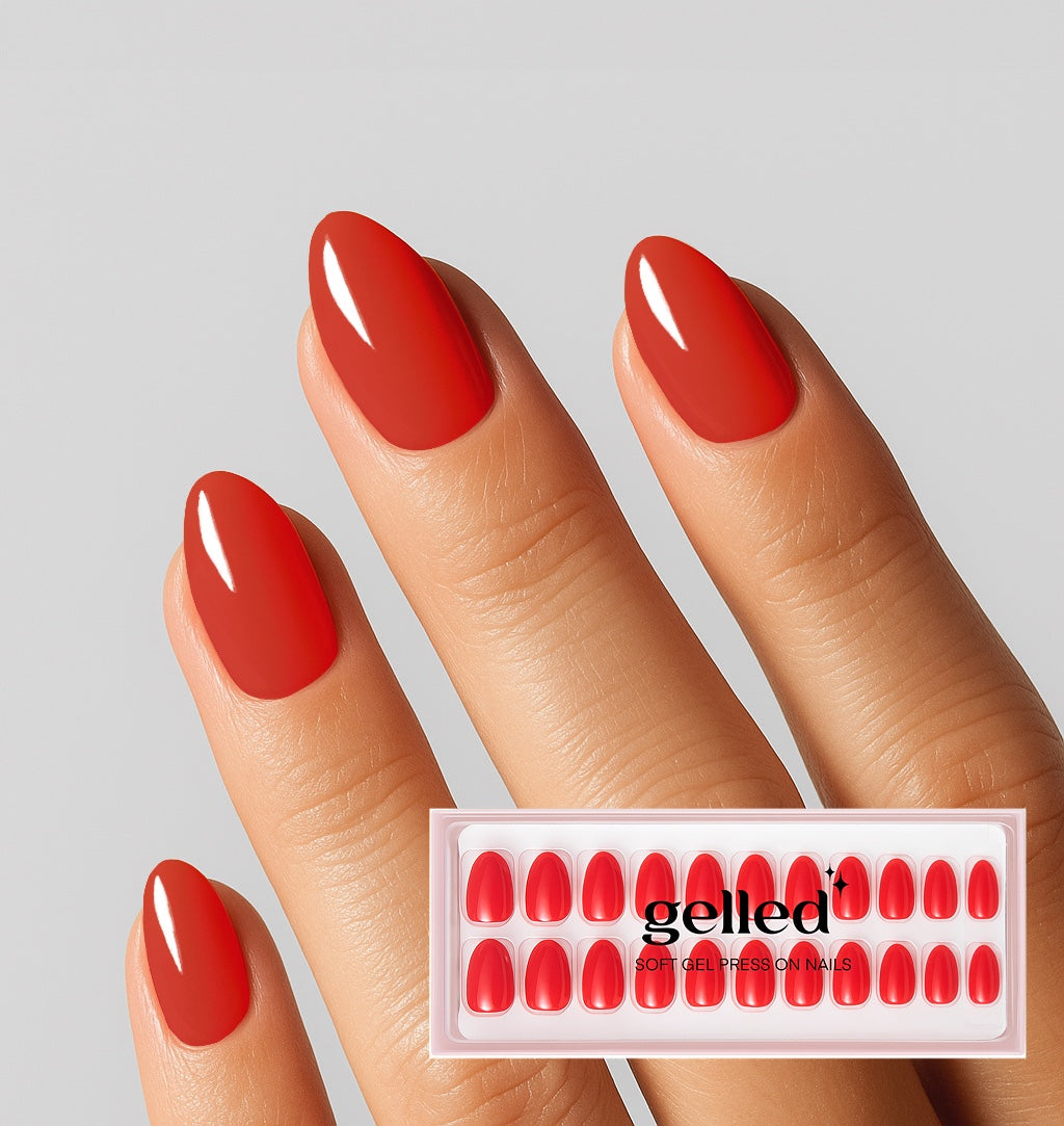 Ferrari Red - soft gel press on