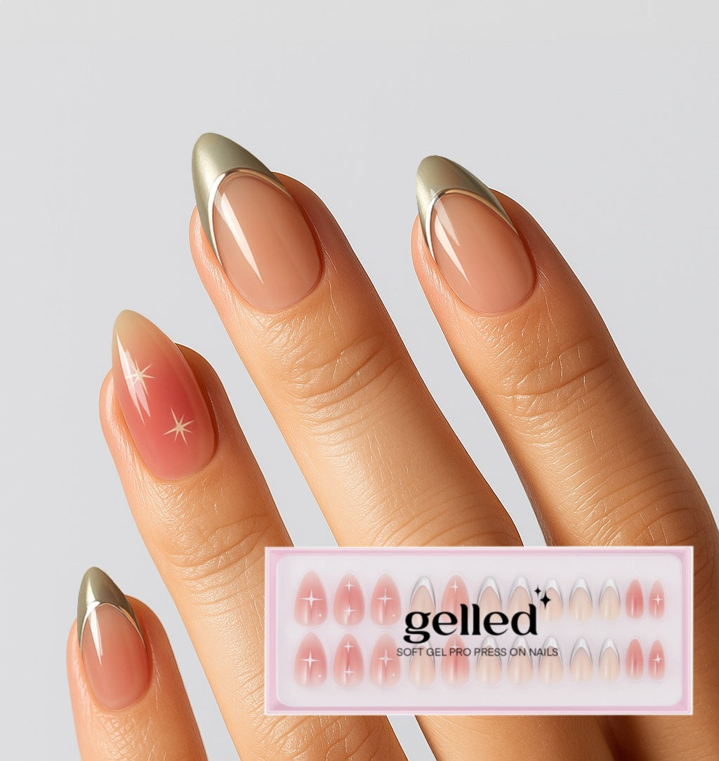 Silver Lining - soft gel press on