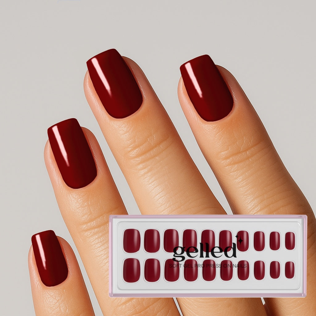 Merlot - soft gel press on